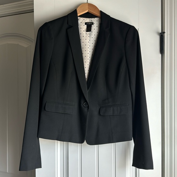 Ann Taylor Black One Button Blazer - Picture 1 of 5